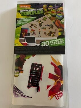 Teenage Mutant Ninja Turtles 30 Reusable Peel & Stick Wall Decals Nickelode